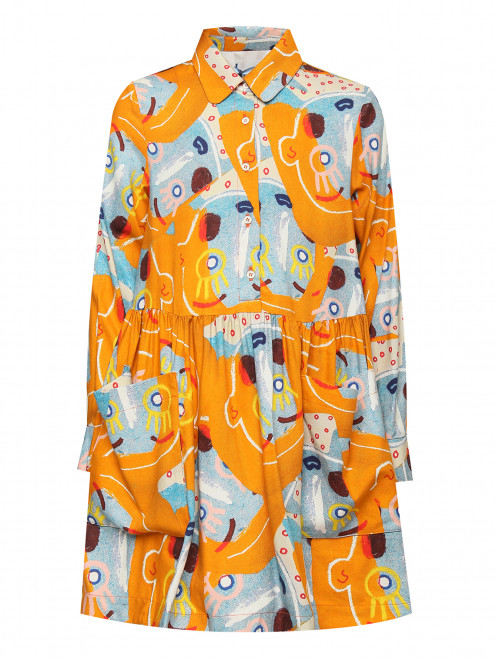 Платье из вискозы с накладными карманами MiMiSol - Общий вид