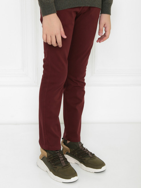 Однотонные брюки из хлопка Il Gufo - МодельВерхНиз