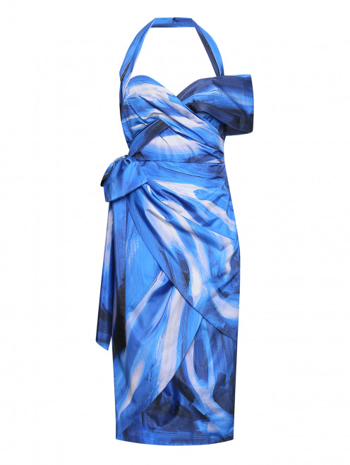 Асимметричное платье-миди с узором Moschino - Общий вид