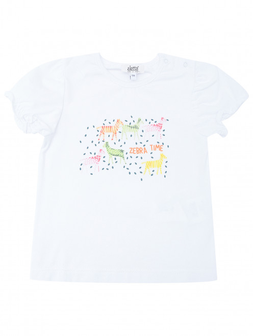 Трикотажная футболка с рукавом-фонарик Aletta - Общий вид