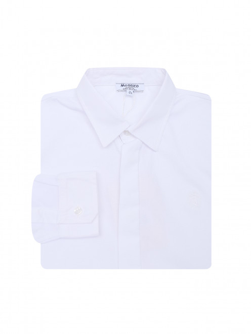 Рубашка из хлопка с вышивкой и скрытой планкой  Aletta Couture - Общий вид