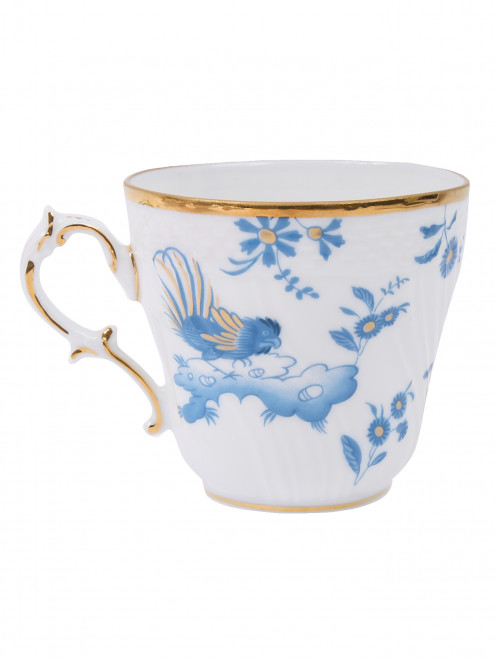 Чашка для кофе из фарфора с узором и золотой каймой Ginori 1735 - Общий вид