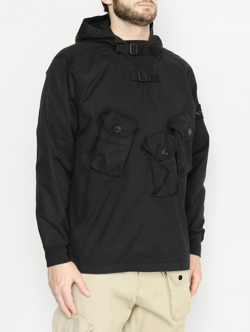 Куртка из хлопка с накладными карманами Stone Island - МодельВерхНиз