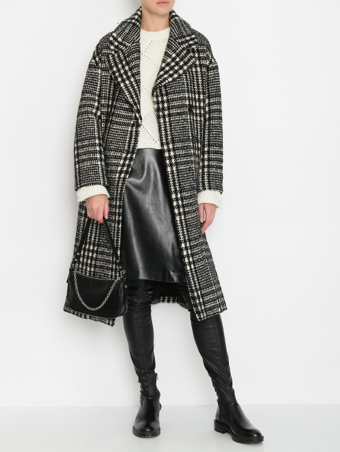Пальто из смешанной шерсти с узором Max Mara - МодельОбщийВид