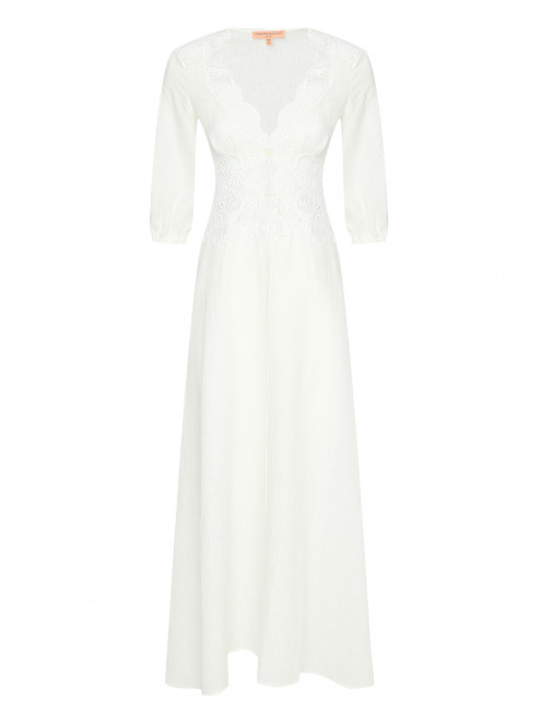 Платье из льна с кружевными вставками Ermanno Scervino - Общий вид