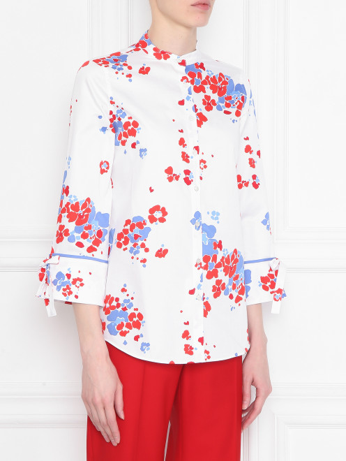 Блуза из хлопка с узором Brooks Brothers - МодельВерхНиз