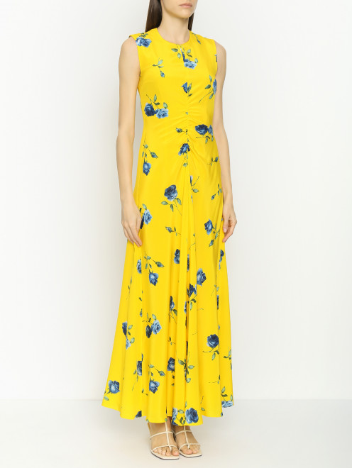 Платье-макси из шелка с цветочным узором Max Mara - МодельВерхНиз