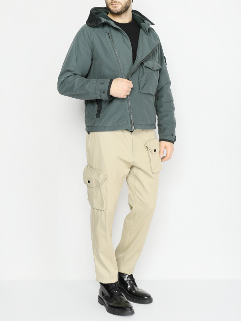 Куртка на молнии с накладным карманом Stone Island - МодельОбщийВид