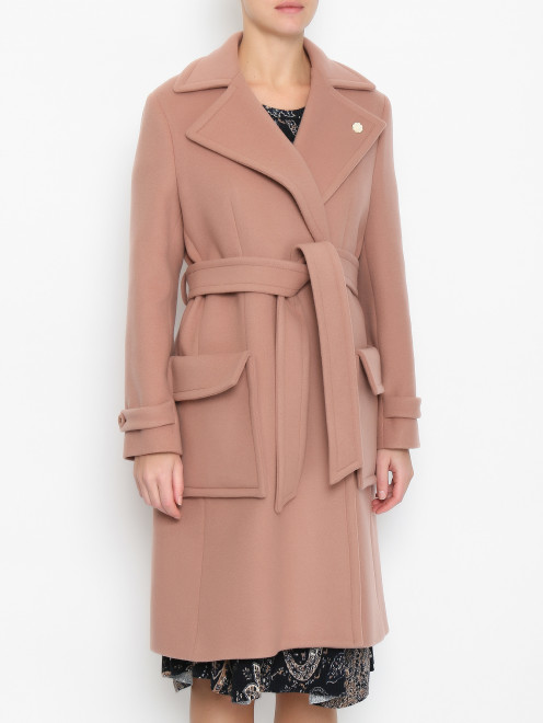 Пальто из смешанной шерсти с накладными карманами  LARDINI - МодельВерхНиз