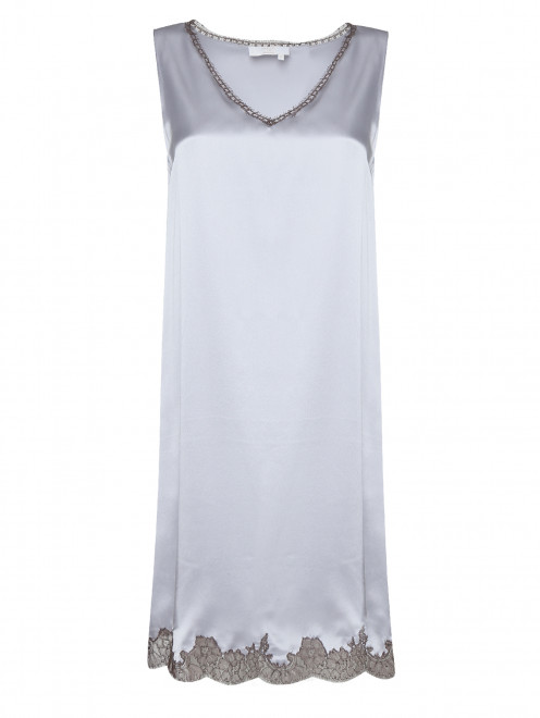 Сорочка шелковая с кружевом Frette - Общий вид