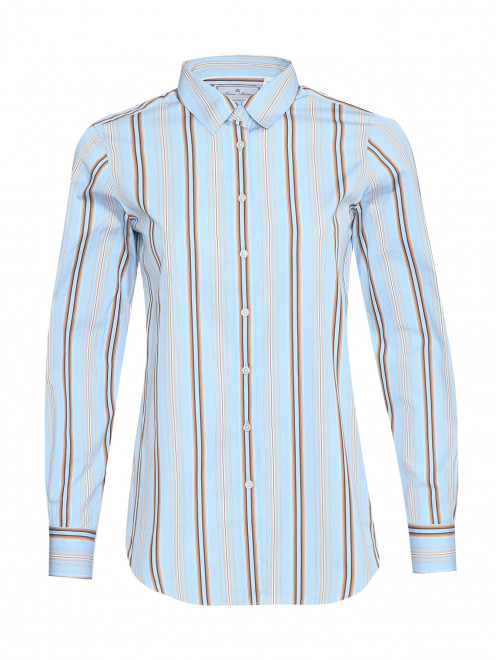 Рубашка из хлопка с узором полоска Brooks Brothers - Общий вид