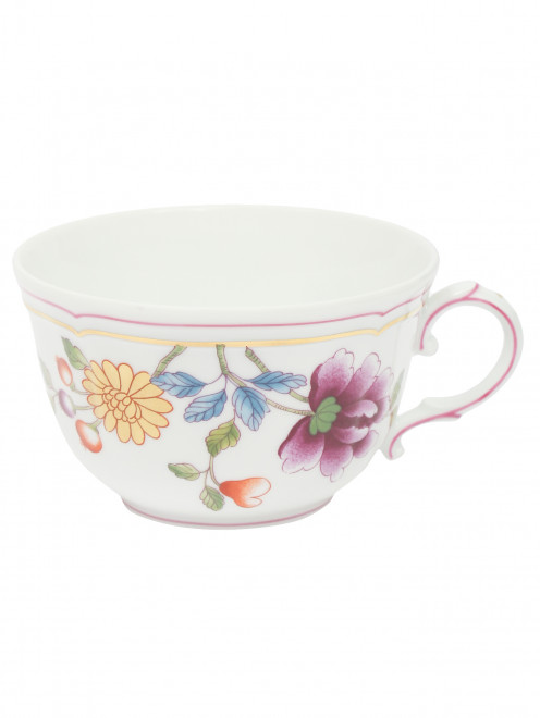 Чайная чашка цветочным узором и окантовкой Ginori 1735 - Общий вид