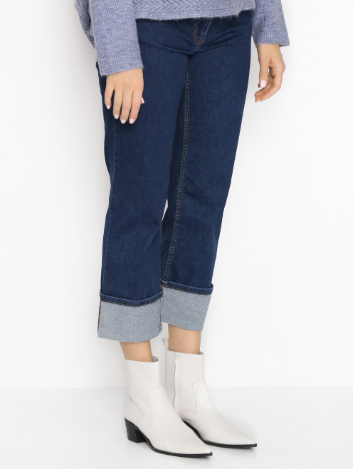 Укороченные джинсы из смешанного хлопка Persona by Marina Rinaldi - МодельВерхНиз