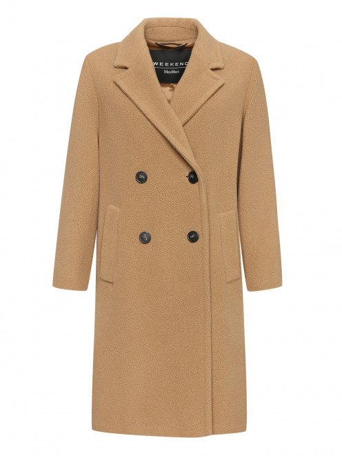 Двубортное пальто из шерсти с карманами Weekend Max Mara - Общий вид