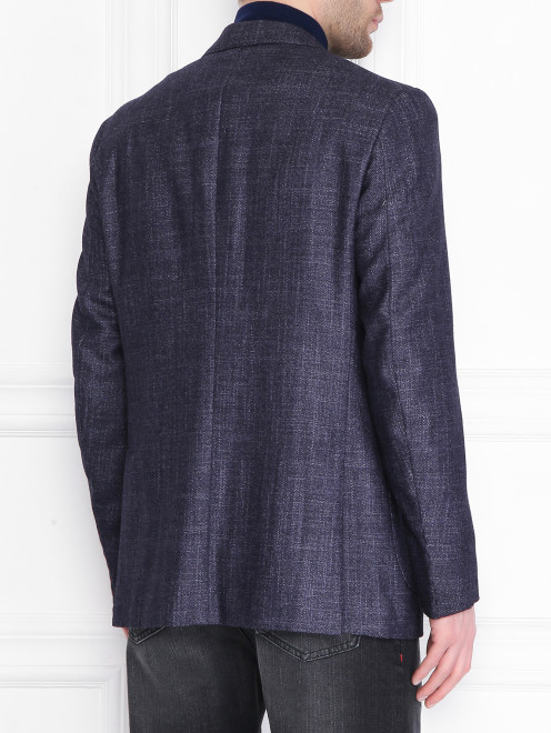 Пиджак из смешанной шерсти приталенного кроя Isaia - МодельВерхНиз1