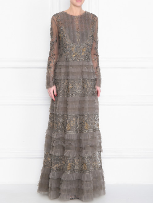 Платье, декорированное бисером  Alberta Ferretti - МодельВерхНиз