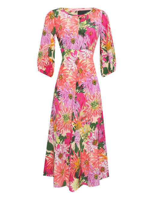 Платье из шелка с цветочным узором Weekend Max Mara - Общий вид