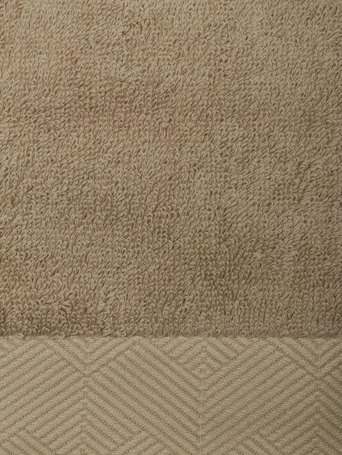 Полотенце из хлопковой махровой ткани с текстурным орнаментом по канту 40 x 60 Frette - Деталь