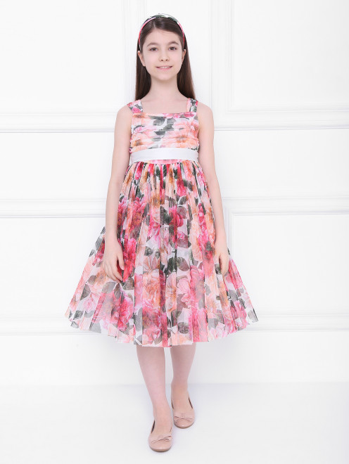 Платье из сетки с узором Dolce & Gabbana - МодельОбщийВид