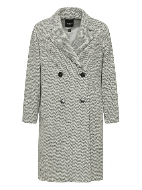 Двубортное пальто из шерсти с узором Weekend Max Mara - Общий вид