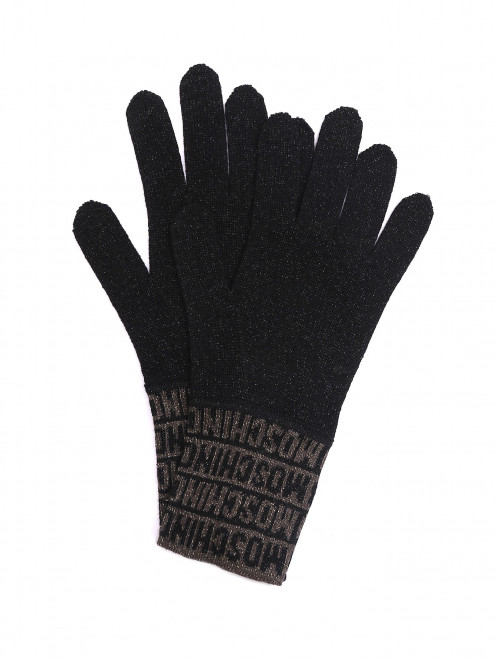 Перчатки из смешанной шерсти с узором Moschino - Общий вид