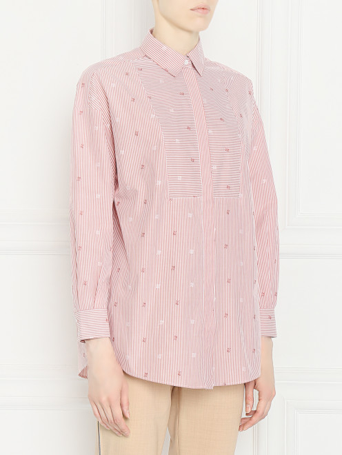 Рубашка из хлопка с узором полоска Max&Co - МодельВерхНиз