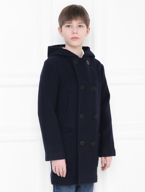 Двубортное пальто с капюшоном Ralph Lauren - МодельВерхНиз