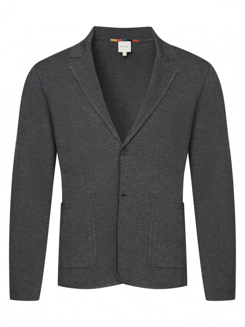 Пиджак трикотажный из шерсти с накладными карманами Paul Smith - Общий вид