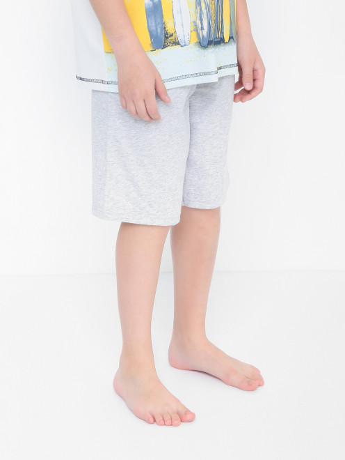 Хлопковая пижама с принтом Sanetta - МодельВерхНиз