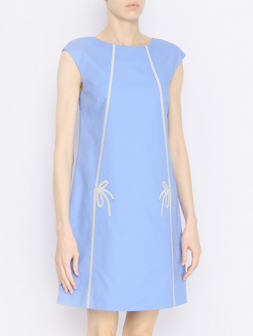 Платье из хлопка с вышивкой Moschino Boutique - МодельВерхНиз