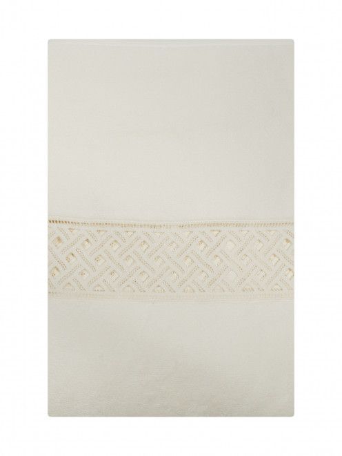 Полотенце из хлопковой махровой ткани с кружевной вставкой 100 x 150 Frette - Обтравка1