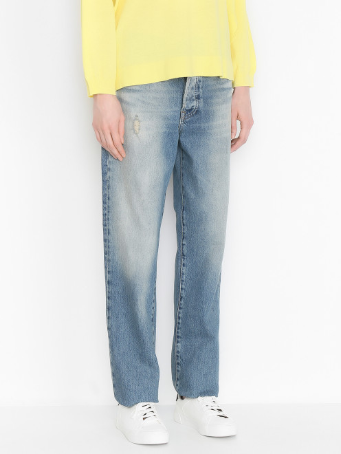 Укороченные джинсы из хлопка 3x1 - МодельВерхНиз