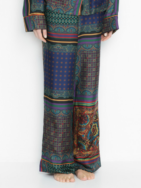Пижама из шелка с узором Etro - МодельВерхНиз