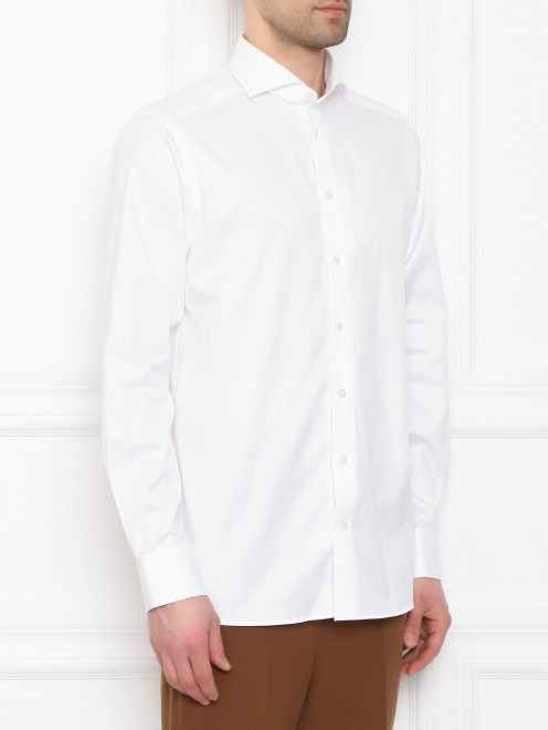 Рубашка из хлопка прямого кроя Eton - МодельВерхНиз