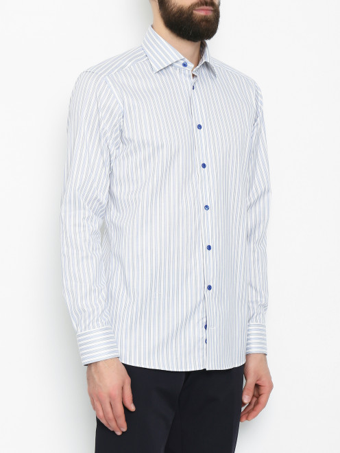 Рубашка из хлопка с узором "полоска" Eton - МодельВерхНиз
