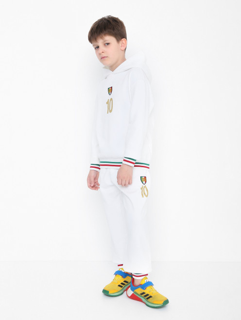 Хлопковая толстовка с принтом Dolce & Gabbana - МодельОбщийВид