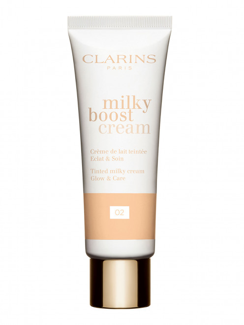  Тональный крем с эффектом сияния  02 Milky Boost Cream Clarins - Общий вид