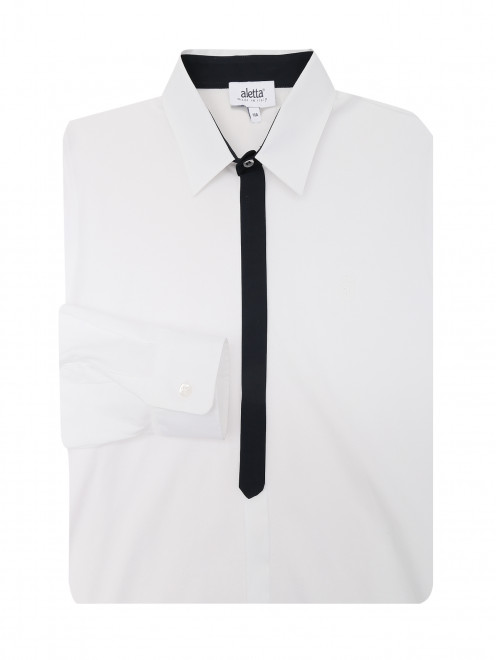 Рубашка из хлопка с вышивкой Aletta Couture - Общий вид