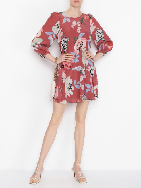Платье из шелка с цветочным узором Max&Co - МодельОбщийВид