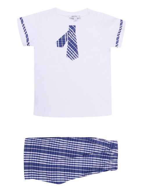 Костюм из шорт и футболки с аппликацией Aletta - Общий вид