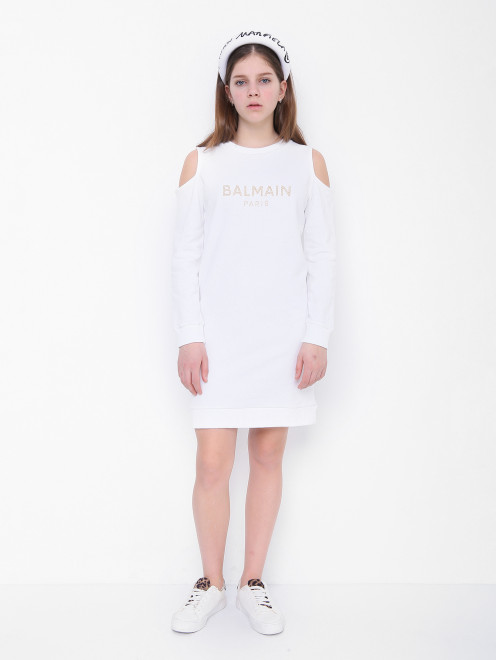 Платье с металлическим декором Balmain - МодельОбщийВид
