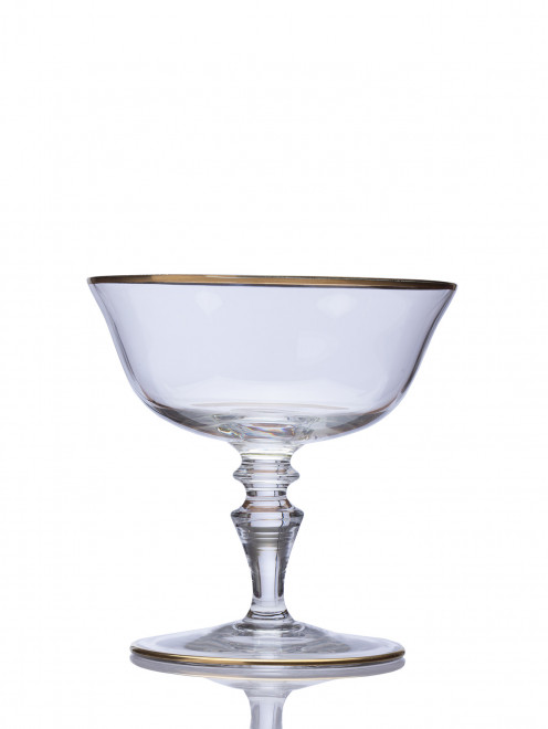 Чаша для шампанского с кантом из золота, высота - 11,4 см, диаметр - 11,2 см NasonMoretti - Общий вид