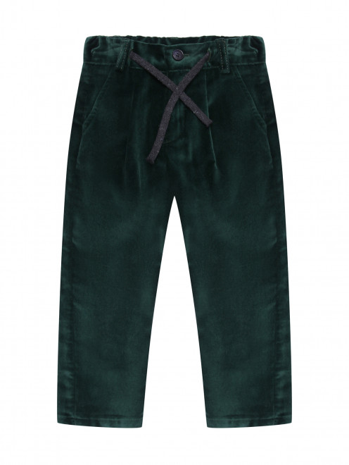 Однотонные брюки из хлопка Aletta - Общий вид