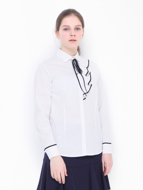Хлопковая блуза с узором Aletta Couture - МодельВерхНиз