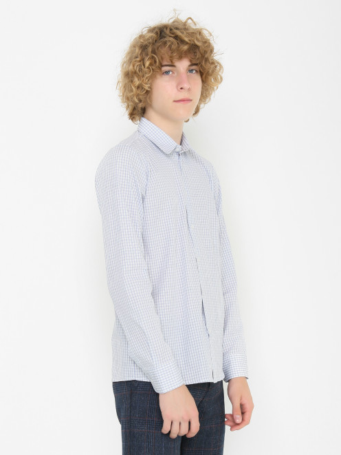 Хлопковая рубашка в клетку Aletta Couture - МодельВерхНиз