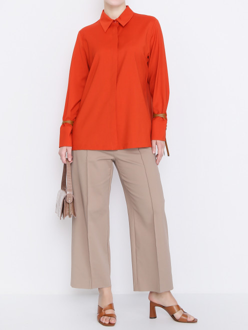 Блуза из шерсти с разрезами Marina Rinaldi - МодельОбщийВид