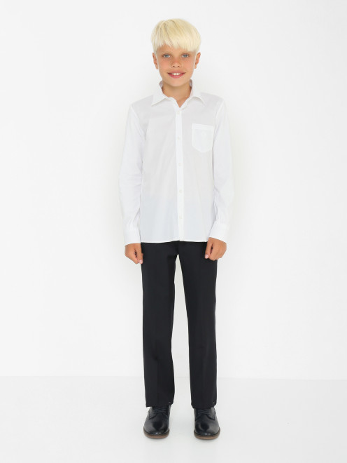 Хлопковая рубашка с нагрудным карманом Aletta Couture - МодельОбщийВид