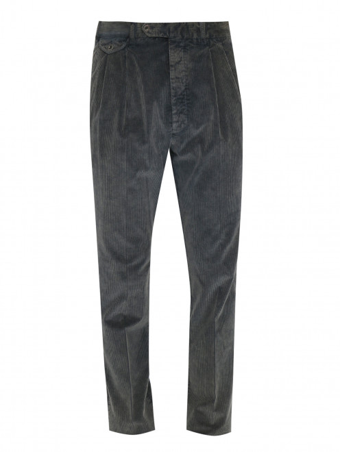 Вельветовые брюки из хлопка прямого кроя LARDINI - Общий вид