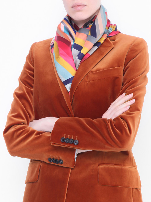 Шелковый платок с абстрактным узором Paul Smith - МодельОбщийВид