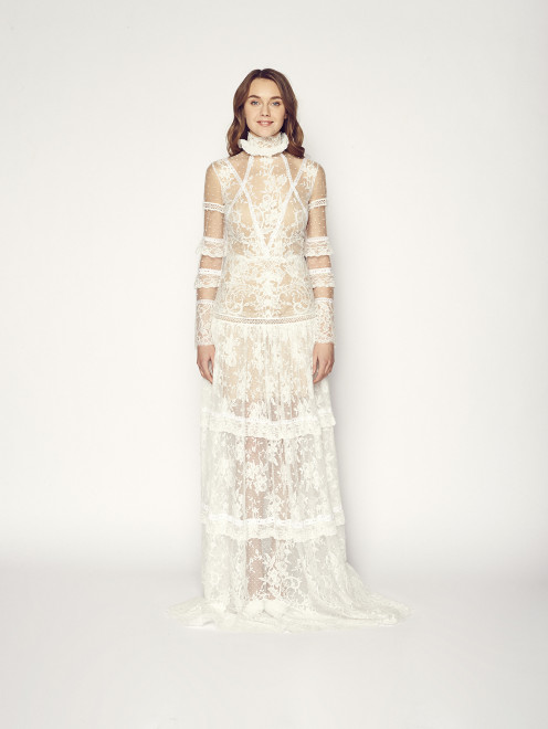 Платье с кружевом Bridal Costarellos - Общий вид